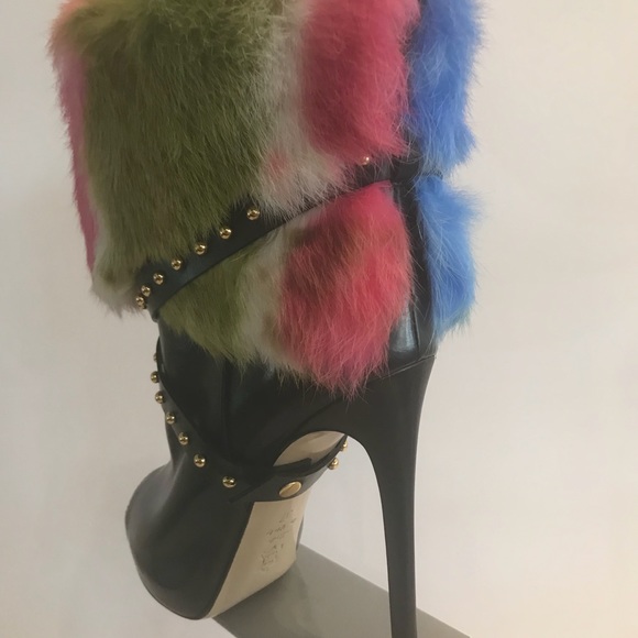 Francesco Sacco boot with multi color fur - Picture 4 of 6
